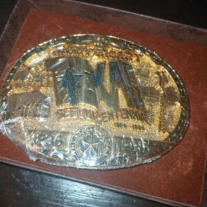 Gold-Tone Commemorative Belt Buckle - Centennial Design